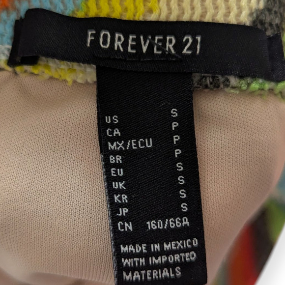 Retro Tilted Candy Stripe Waffle Weave Ankle Skirt with slit - Picture 3 of 3